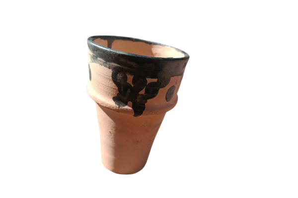 Handmade Moroccan Pottery Cup – Perfect for Drinking Cold Water (KASS) - Image 3