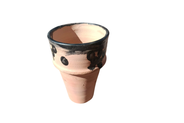 Handmade Moroccan Pottery Cup – Perfect for Drinking Cold Water (KASS) - Image 2