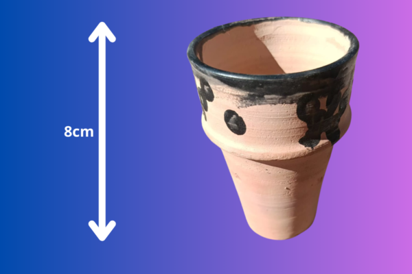 Handmade Moroccan Pottery Cup – Perfect for Drinking Cold Water (KASS)